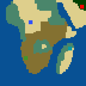Surface minimap of Africa