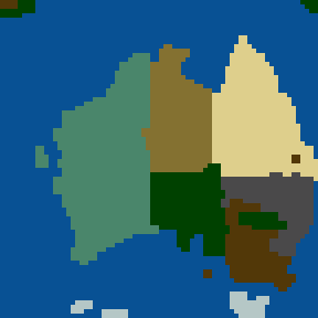 Surface minimap of Australia