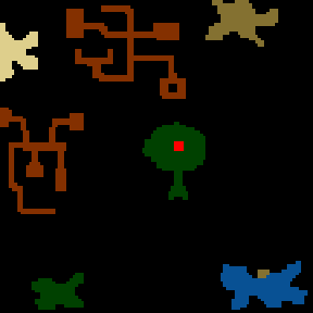 Underground minimap of Cursed World (easy)
