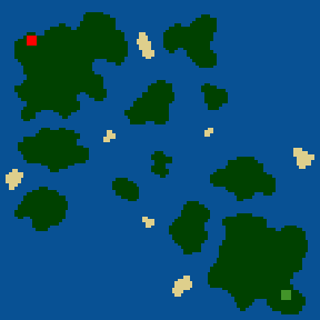 Surface minimap of Dark Caverns