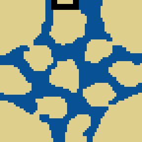 Underground minimap of Desert War 2v2