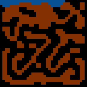 Underground minimap of Down in the Dungeon