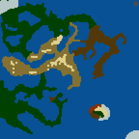 Surface minimap of Dungeon danger
