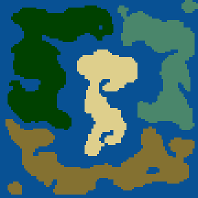 Surface minimap of Four Islands