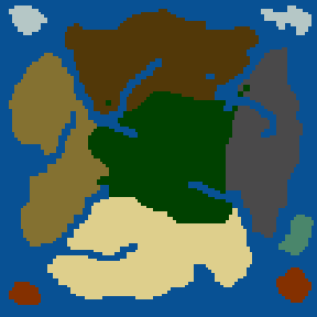 Surface minimap of Heroes Lands - Defence