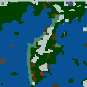 Surface minimap of Kamchatka Penninsula
