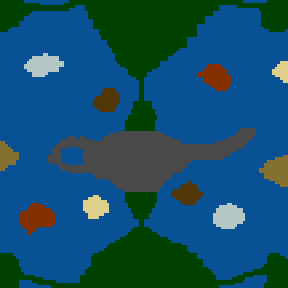 Surface minimap of North vs south