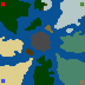 Surface minimap of Quest of Glory