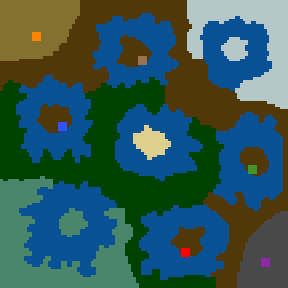 Surface minimap of Seven Lakes