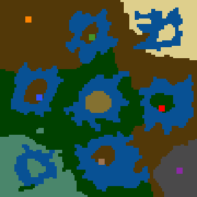 Surface minimap of The seven lakes